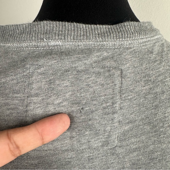 Abercrombie & Fitch Top Womens Small Grey Long Sleeve V-Neck Y2K Bella Swan VTG - Picture 10 of 12